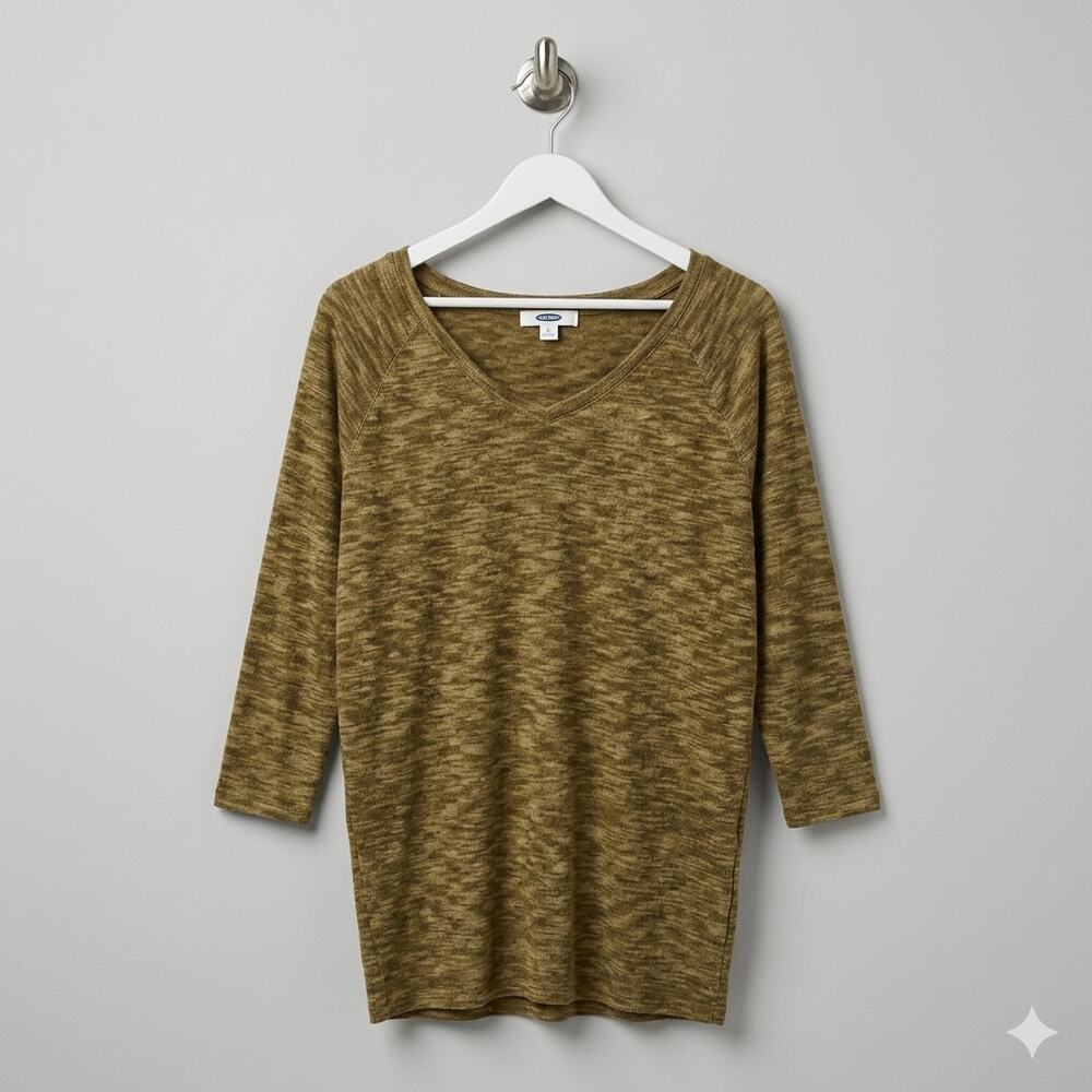 LOFT Space Dye Dolman Sleeve Sweater Wool Blend 3/4 Sleeve Size M